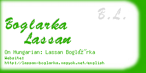 boglarka lassan business card